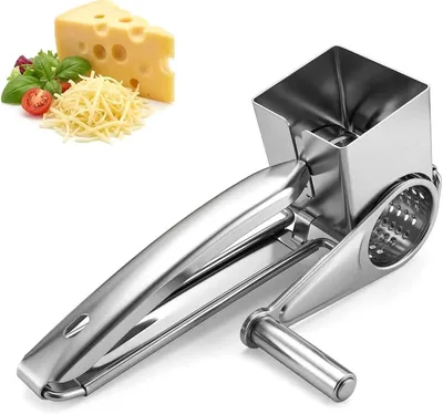 Imagen del producto de Rallador de acero inoxidable, multifuncional, con un tambor, portátil, para la cocina
