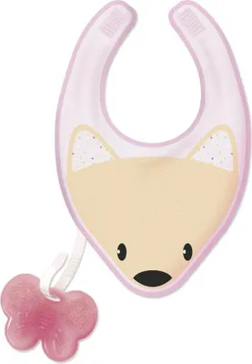 Produktbild von Lätzchen mit Beißring, rosa, 4m+