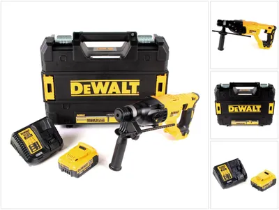 Immagine prodotto di Martello combinato a batteria DeWalt DCH 133 M1 18V 2,6J SDS plus Brushless + 1x batteria ricaricabile 4,0Ah + caricatore + TSTAK