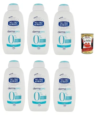 Produktbild von Neutro Roberts dermazero micellare Bagnodoccia, Körperbade-, Feuchtigkeits- und Umhüllungsformel, Mit reinem Glycerinöl, 6x 450 ml + Italian Gourmet polpa 400g