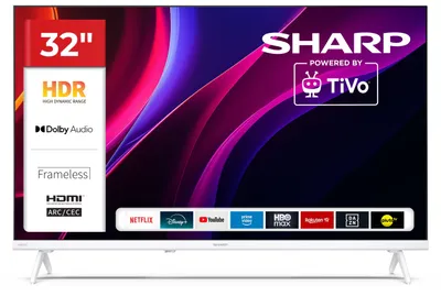 Produktbild von Sharp 32HE2245EW - 32 Zoll HD Smart TV LED Fernseher mit WLAN Triple Tuner DVB-T2/C/S2 HDR10 HLG Rahmenlos 81 cm