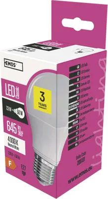 LED žárovka Classic A60 / E27 / 7,3 W (50 W) / 645 lm / neutrální bílá