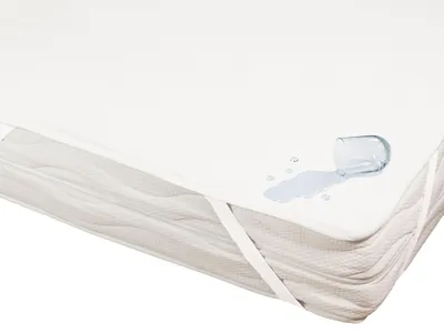Produktbild von Matratzenschutz mit Gummiband, 75% Baumwolle, 25% Polyester, 180x200 cm, weiß