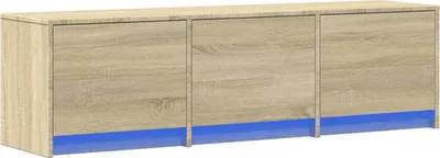Produktbild von "Schlussverkauf" TV-Schränk hochwertigem - TV-Lowboard - Max. Gewicht: 60 kg - mit LED Sonoma 140x34x40 cm Holzwerkstoff  C14517