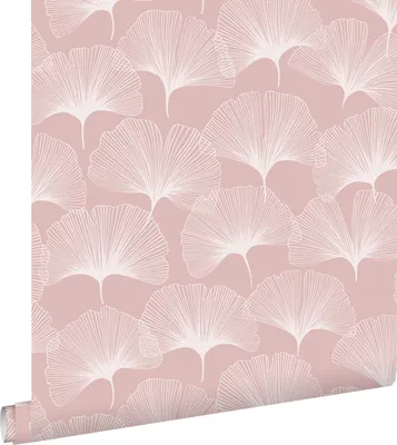Immagine prodotto di ESTAhome carta da parati foglie di ginkgo rosa tenue 50 x 900 cm