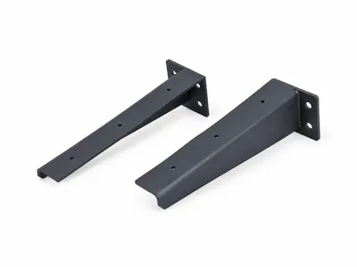 Produktbild von FURNARO Stahlkonsolen für Waschtischplatten 2er-Set, Größe:24,4 x 7,5 x 7,5 cm
