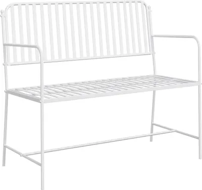 Immagine prodotto di Panchina da giardino vidaXL, bianco, 103,5 x 51,5 x 90 cm, acciaio