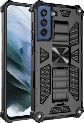 Produktbild von Mobigear Armor Stand  Samsung Galaxy S21 FE Hülle Hardcase Backcover Stoßfest mit Ständer - Schwarz
