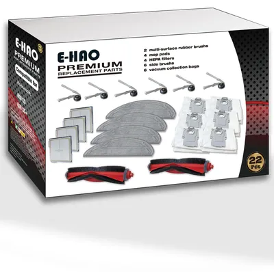 Ersatzteile für RoboRock Q10 S5 – 6 Staubbeutel, 2 Bürstenwalzen, 4 HEPA-Filter