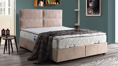 Produktbild von Schlafzimmer Bett Design Betten Luxus Beige Polster JVmoebel