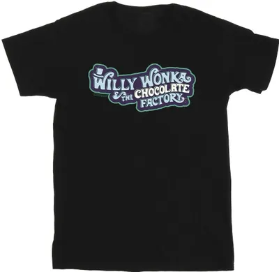 Produktbild von Willy Wonka - "Chocolate Factory Logo" T-Shirt für Herren BI48693 (XXL) (Schwarz)
