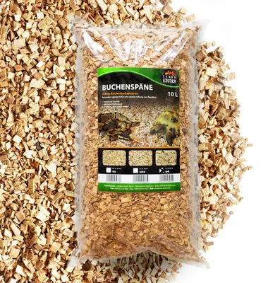 Produktbild von Buchenspäne grob 10 Liter – Natürliches Einstreu für Terrarien, Vögel & Kleinsäuger