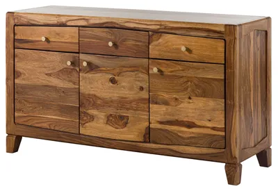 Immagine prodotto di MASSIVMOEBEL24 | ANCONA #122 Credenza in legno di sheesham - laccato / marrone 140x45x80
