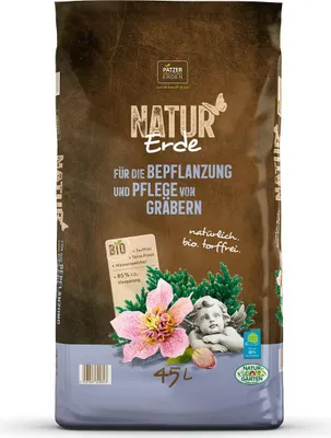 Produktbild von PATZER NATUR Erde für die Beflanzung & Pflege von Gräbern torffrei - 45 Liter