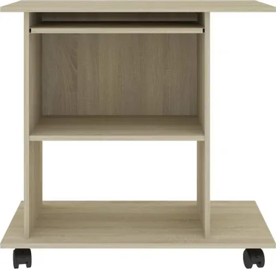 Image de vidaXL Table PC Chêne Sonoma 80×50×75 cm Panneau de particules
