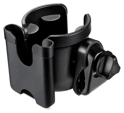 Produktbild von Getränkehalter für Kinderwagen, universeller Getränkehalter mit Telefonhalterung für Kinderwagen und Fahrräder