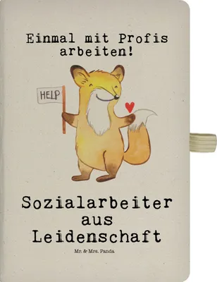 Produktbild von Mr. & Mrs. Panda Journal Sozialarbeiter Leidenschaft - Transparent - Geschenk, Skizzenbuch, Kladde, notizbuch, Notizheft, Adressbuch