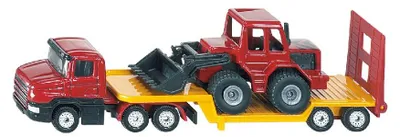 Produktbild von Siku Tieflader Spielzeug LKW mit Radlader - Miniatur Fahrzeug
