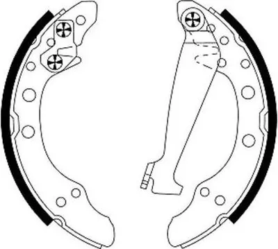 Produktbild von Textar Bremsbacken mit Handbremshebel für Audi A2 Seat Arosa Skoda Fabia VW Golf Lupo Polo