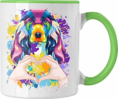 Produktbild von Trendation - Cocker Spaniel Besitzer Farbe Love Tasse Geschenk Lustiger Spruch Geschenkidee Cocker Spaniel Besitzerin (Grün)