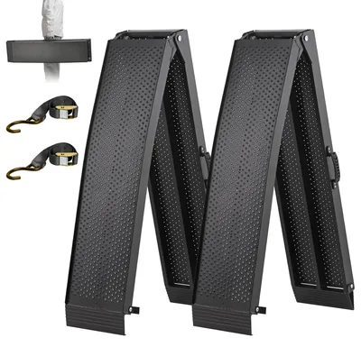 Productafbeelding van Aluminium oprijplaat 228 x 28 cm, draagvermogen 680 kg, antislip oppervlak