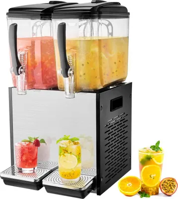 Image de Distributeur de boissons commerciales - 12Lx2 - Distributeur de jus de fruits froids et de boissons glacées - idéal pour la restauration et les événements