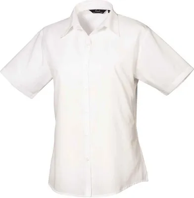 Produktbild von Premier - Bluse für Damen  kurzärmlig PC5624 (40 DE) (Weiß)