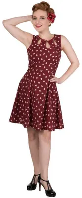 Produktbild von Banned Retro Minikleid - Tell The Story Bordeaux S