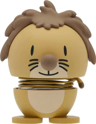 A toy lion with a spring-loaded head.