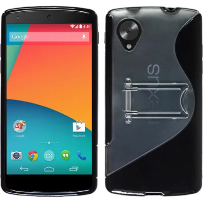 Produktbild von PhoneNatic Case kompatibel mit Google Nexus 5 - schwarz Silikon Hülle  + 2 Schutzfolien