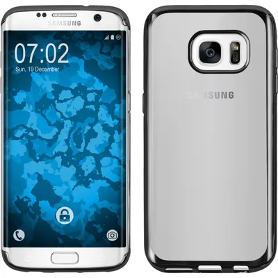 Produktbild von PhoneNatic Case kompatibel mit Samsung Galaxy S7 Edge - grau Silikon Hülle Slim Fit Cover