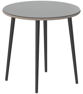 Obrázek produktu pro Venkovní stůl se skleněnou deskou a ocelovou konstrukcí | Barva: Šedá | Rozměry: 80x80x74 cm