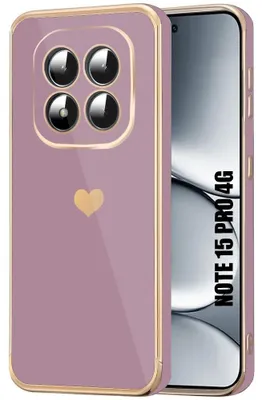 Image de Coque pour Xiaomi Redmi Note 15 Pro 4G, Protection Silicone Antichoc Motif Cœur - Violet