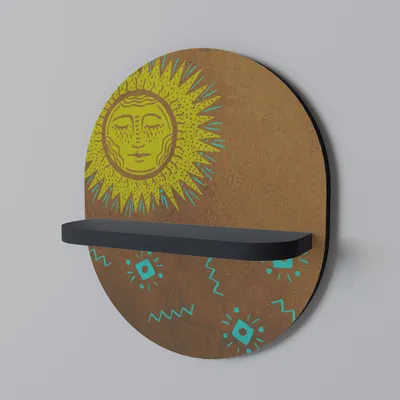 Image de SUNSHINE PRAISE Étagère ovale noire