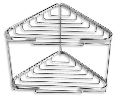 Image de Étagère d'angle double Novaservis, grande, programme Wire, chromée