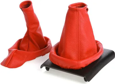 Produktbild von Schaltsack + Handbremssack passend für Opel Astra F Vectra A Calibra Rot Leder