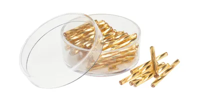 Produktbild von Glasstifte twisted, 25mm, 12g Gold