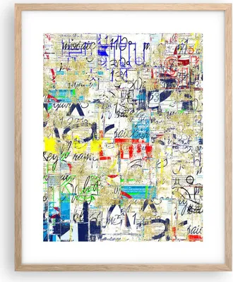 Produktbild von Gerahmtes Poster - Rahmen in heller Eiche - Straße Graffiti Wand Wandmalerei - 40x50 cm - Wand Bild - Wanddeko - Wandbilder - Wandposter - Bilderrahmen - Bilder - Kunstdruck - P2NPA40x50-2907