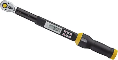 A digital torque wrench is shown against a white background.