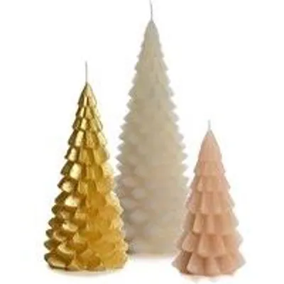 Cactula Stabkerzen – Soft Gold – 3 Stück – 30 cm
