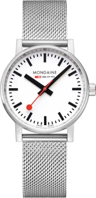 Produktbild von Mondaine Uni Uhr Armbanduhr 35 mm MSE.35110.SM evo2 Edelstahl