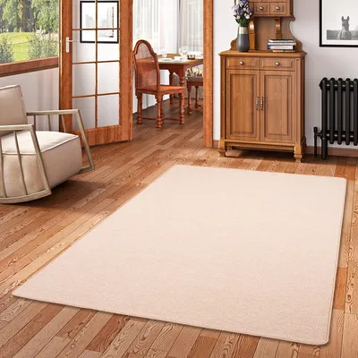 Produktbild von Feinschlingen Velour Teppich Strong Sand, Größe:200x200 cm