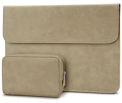Image de Housse Ordinateur Portable 15 Pouces - Compatible avec MacBook Air/Pro Acer Lenovo Dell Asus - Marron