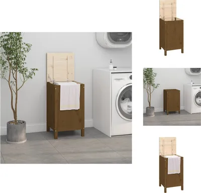Produktbild von vidaXL Wäschetruhe Honigbraun 44x44x76cm Massivholz Kiefer -  Wäschekörbe
