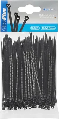 Produktbild von Kabelbinder 100x2,5mm 100 Stück schwarz