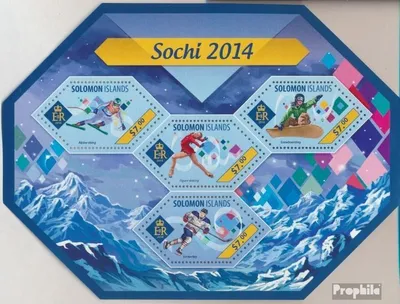 Produktbild von Briefmarken Salomoninseln 2014 Mi 2687-2690 Kleinbogen (kompl. Ausg.) postfrisch Sotschi 2014