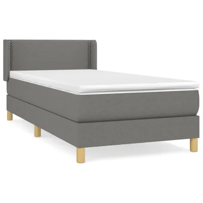 Obrázok produktu pre vidaXL Boxspring posteľ s matracom Dark Grey 90x200 cm Látka