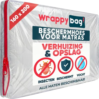 Zdjęcie produktu dla Pokrowiec ochronny na materac - Wodoodporny - Odporny na rozdarcia - 160 x 200 cm - Worek do przechowywania
