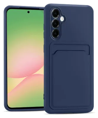 Immagine prodotto di Custodia per cellulare per Samsung Galaxy A36 5G cover protettiva in silicone con slot per schede Slim Wallet Case, blu
