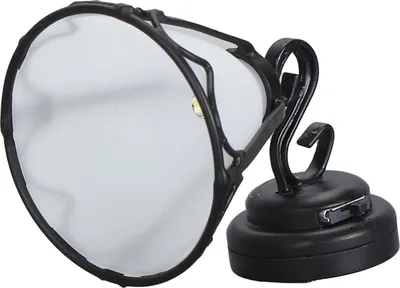 Obrázek produktu pro Nástěnná lampa v měřítku 1:12, bílé stínítko, černý okraj, kov, miniaturní LED dioda pro dekoraci